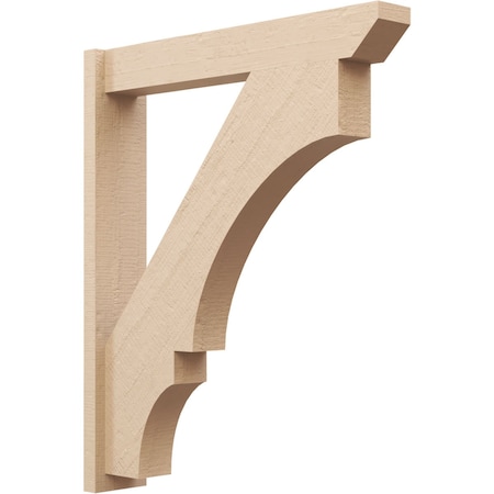 Ekena Millwork 5 1/2-in W x 30-in D x 36-in H Balboa Slat Rough Cedar Woodgrain TimberThane Outlooker, Primed Tan OUTUR055X30X36BOA24RCPR